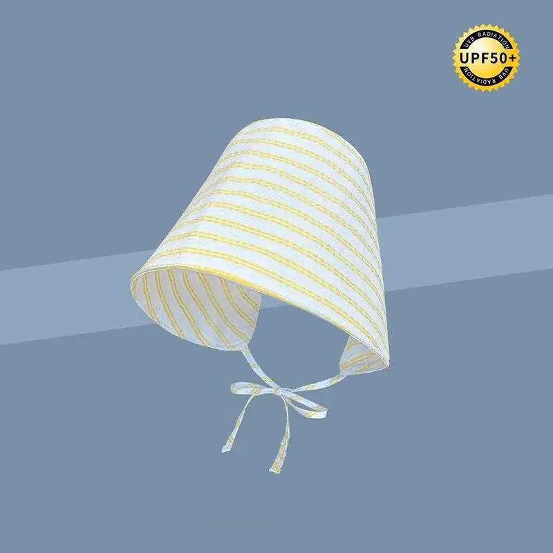 Women's Striped Bucket Hat – Wide Brim Japanese Sun Hat Women's Sun Hat Qst one size G