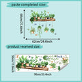 3D Potted Plant Shelf Wall Decals – Botanical Tropical Succulent Wall Decals Qme 30x90cm