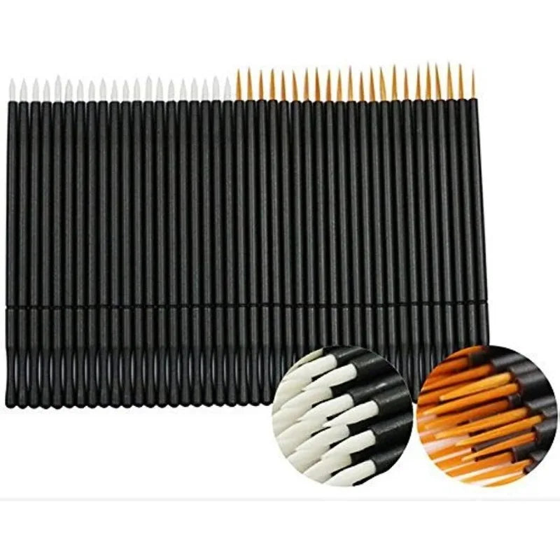 100pcs Disposable Silicone Mascara & Eyeliner Wand Applicators Makeup Applicator Wands Qme