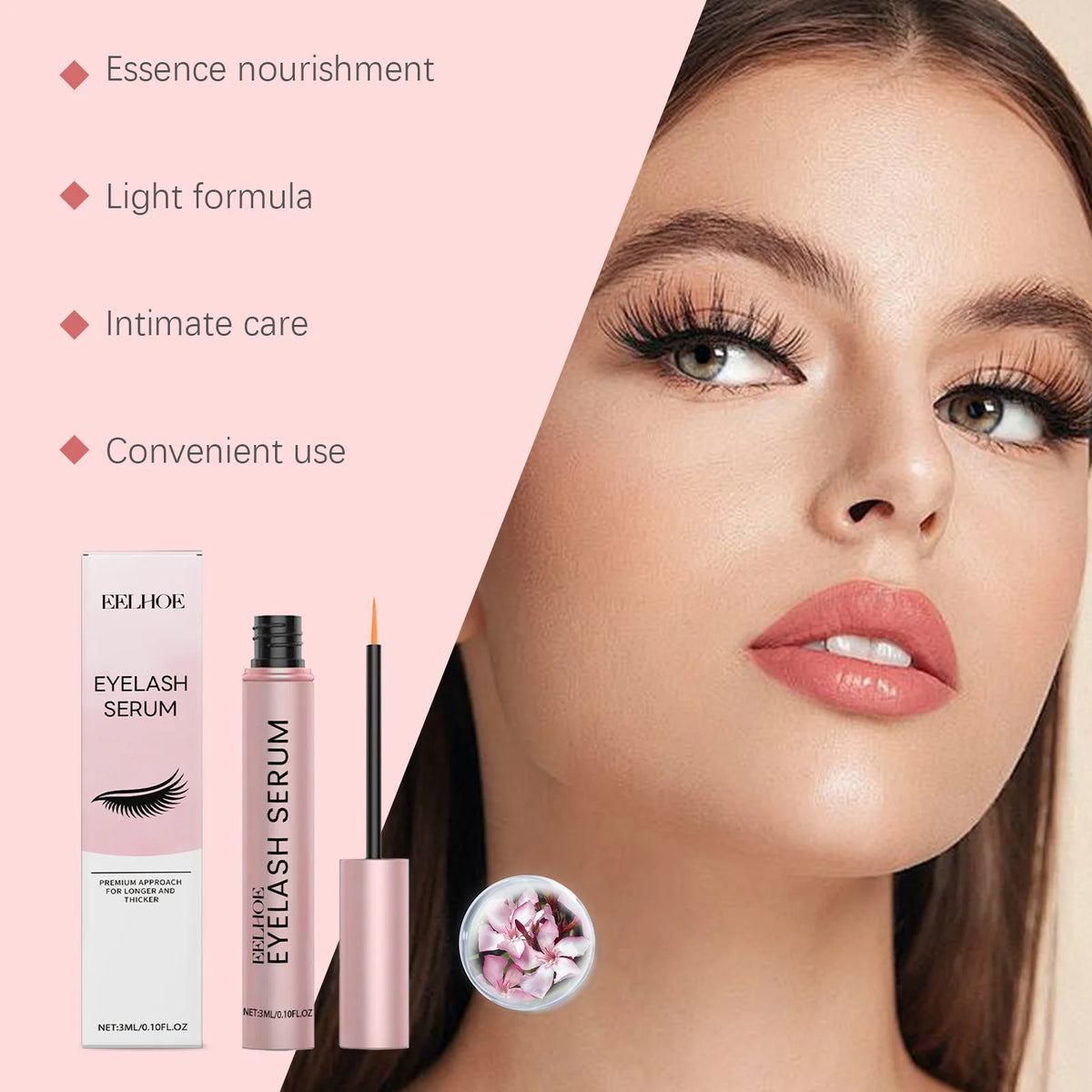 EELHOE Eyelash & Eyebrow Growth Serum – Longer, Fuller Lashes Lash & Brow Serum Qst