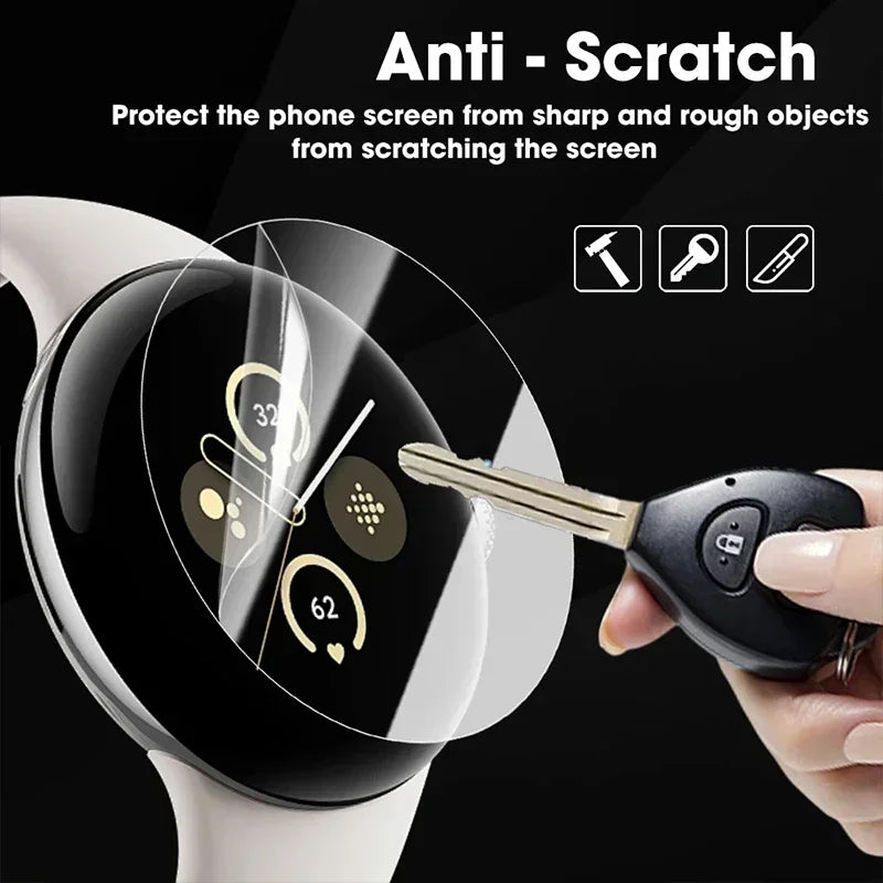Google Pixel Watch 3 Hydrogel Screen Protector Anti-Scratch TPU Watch Screen Protector Qme