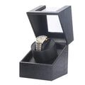 Automatic Watch Winder Box for Mechanical Watches | PU Leather Watch Winder Box Qme Crocodile In Carbon