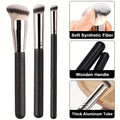 3-Piece Foundation Brush Set – Liquid & Kabuki Makeup Brushes Makeup Brush Set Qme 3 PCS