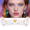 4th of July Glitter Face Tattoos – Patriotic Freckles Makeup Face Tattoo Stickers Qme butterfly-2PCS
