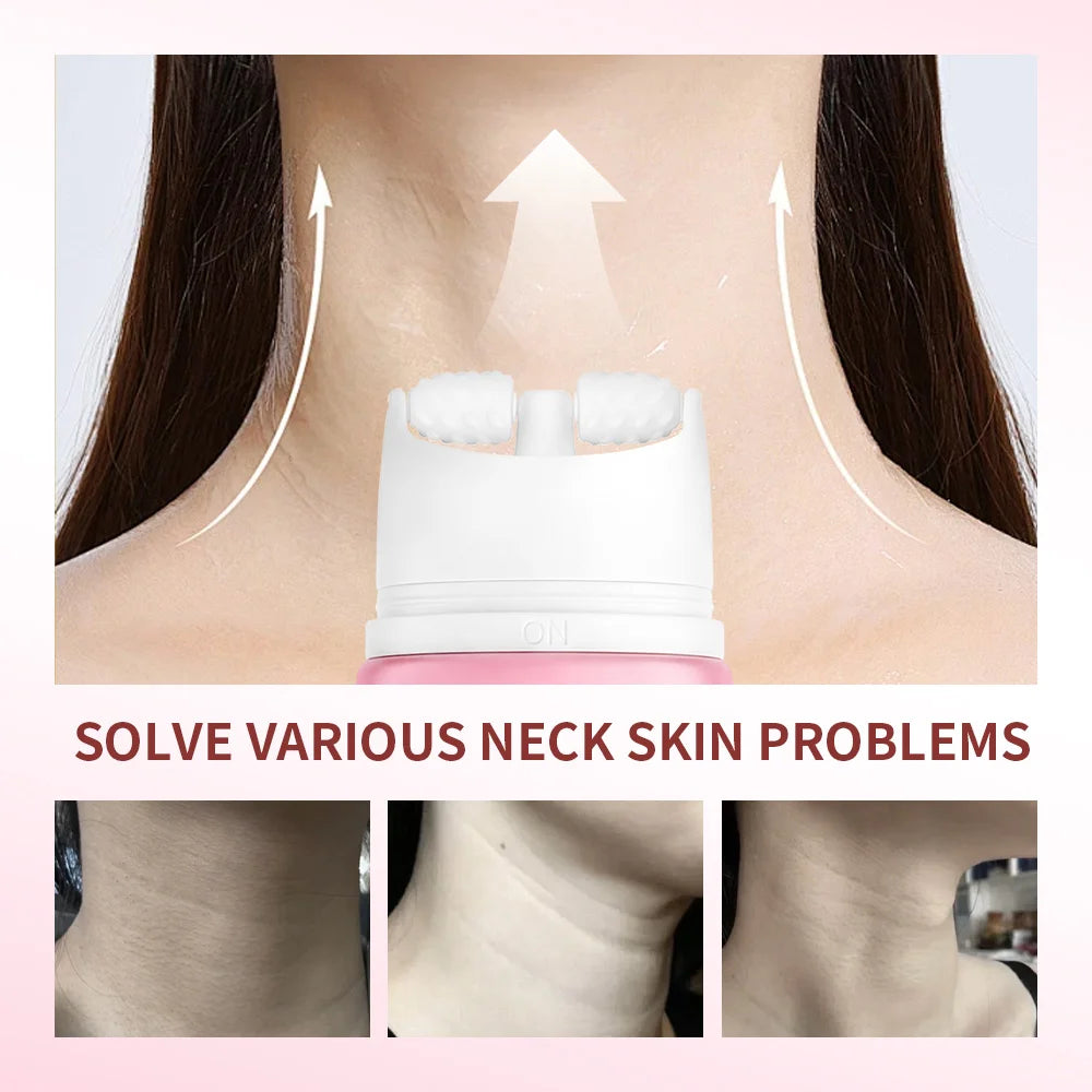 Neck Firming Cream Double Roller – Peptide Collagen Lifting Neck Firming Cream Qst
