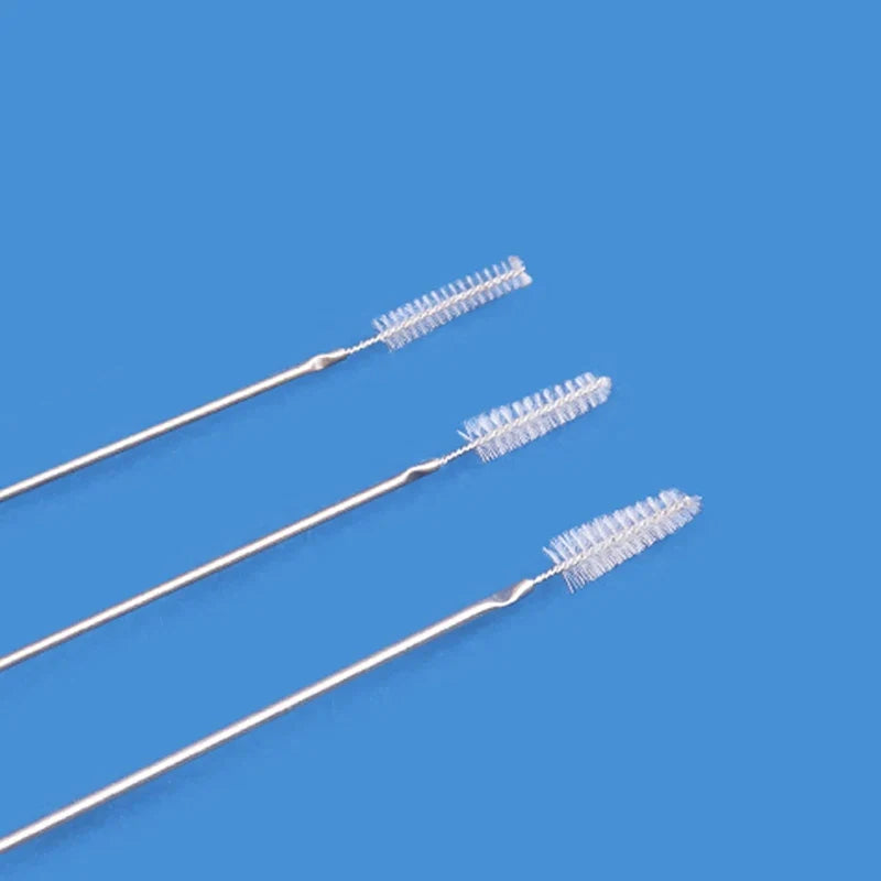 3-Piece Stainless Steel Tube Cleaning Brush Set | Cannula Brush Tube Cleaning Brush Qme