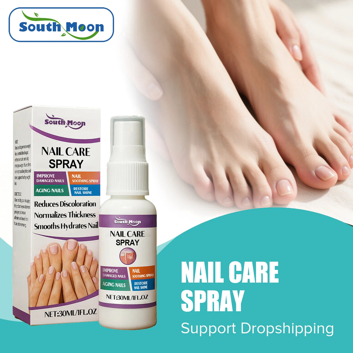 South Moon Nail Restore Spray – Hand & Foot Nail Care 30ml Nail Care Spray Qst