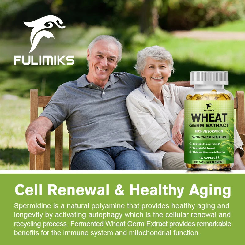 FULIMIKS Spermidine Capsules – Thiamin, Zinc, 120ct Dietary Supplement Qst