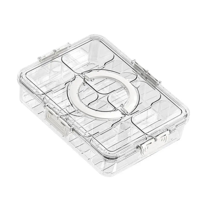 8-Grid Divided Snack Box with Lid – Fridge & Party Organizer Food Storage Container Qst