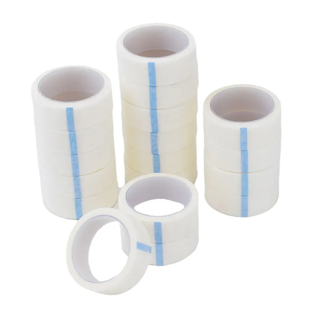 Eyelash Extension Paper Tape Rolls – Porous Non-Woven Fabric Eyelash Extension Tape Qme 10Rolls
