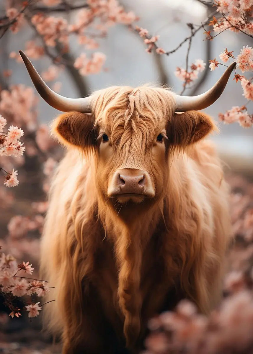 Scottish Highland Cow Canvas Wall Art Poster | Home Decor Canvas Wall Art Qst 4 20x30cm Unframed