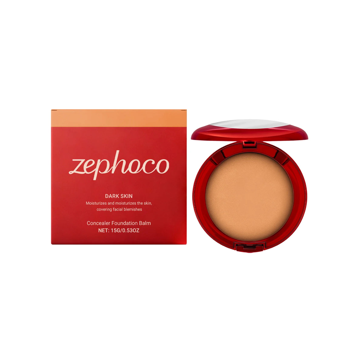 Zephoco Balm Foundation Cream – High Coverage Concealer 15g Foundation Cream Qst Dark Skin