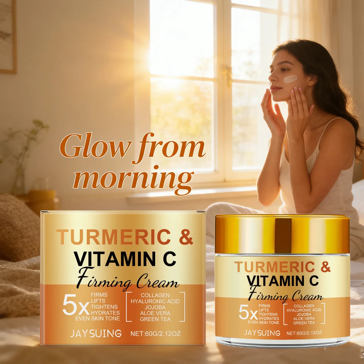 Jaysuing Turmeric Firming Face Cream – Brighten & Smooth Firming Face Cream Qme