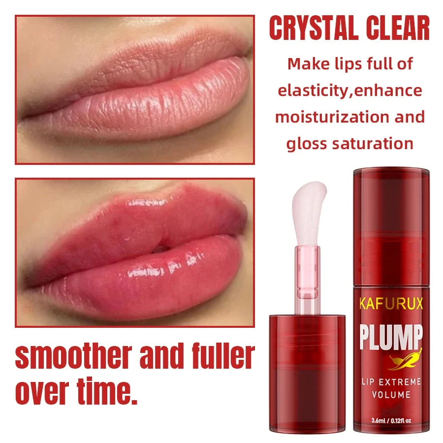 Lip Plumping Oil Gloss Serum – Long-Lasting Moisturizer Lip Plumping Gloss Qme