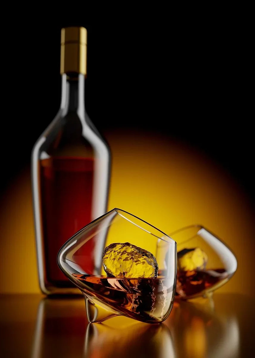 Modern Minimalist Wine & Cocktail Glass Canvas Wall Art Print Canvas Wall Art Qst 20 50x70cm Unframed