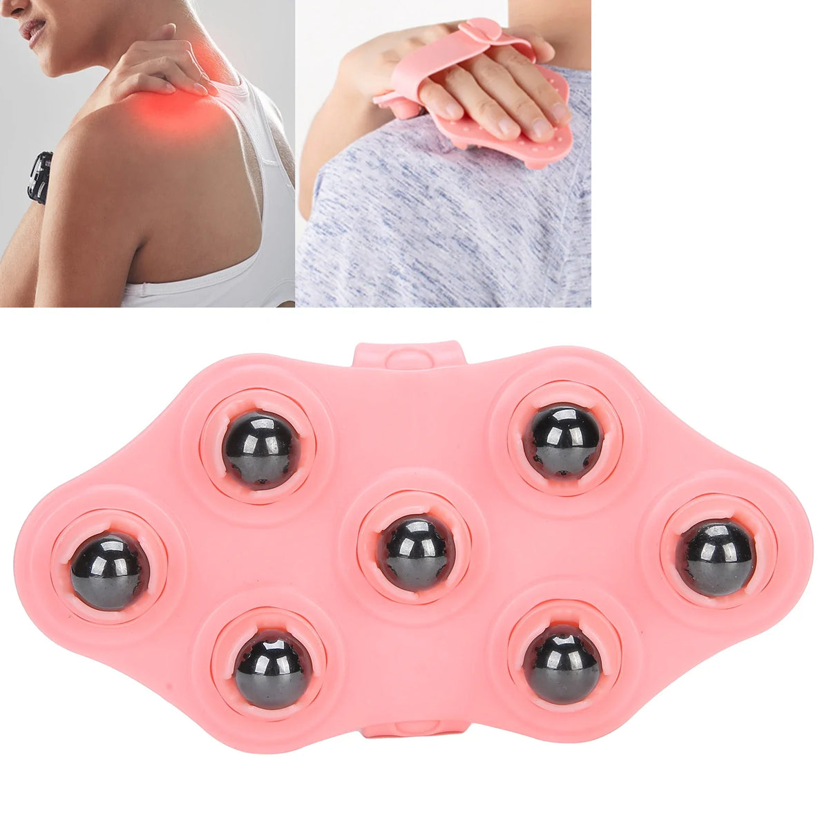 Massage Glove Roller Ball with Magnetic Beads | Body Massager Body Massage Glove Qme