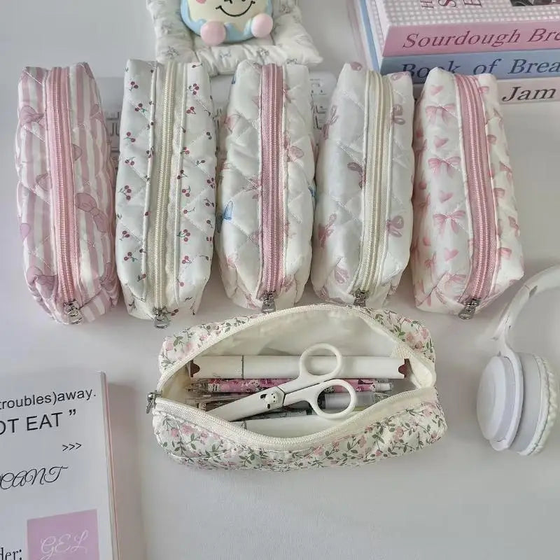 Butterfly Knot Cherry Blossom Pencil Case – Large Capacity Pencil Case Qme
