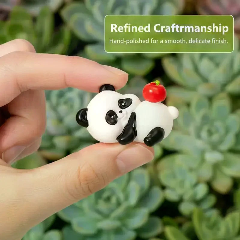 Mini Panda Figurines for Terrarium, Bonsai & DIY Micro Landscape Miniature Figurine Qme