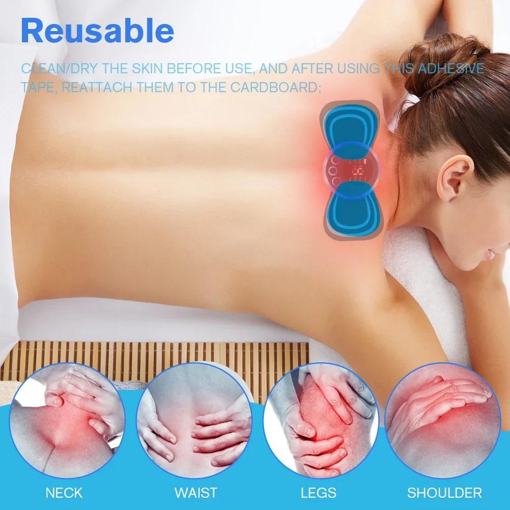 Reusable Silicone Gel EMS Electrode Pads – 1 Pair Body Patches Electrode Gel Pads Qme