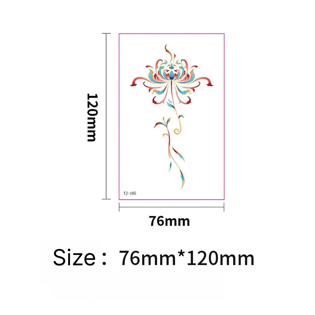 Golden Foil Phoenix Temporary Tattoo Stickers – Waterproof Temporary Tattoo Stickers Qme