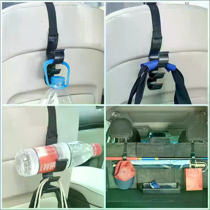 Car Headrest Hook Rear Seat Organizer & Umbrella Holder Car Seat Hook Organizer Qme