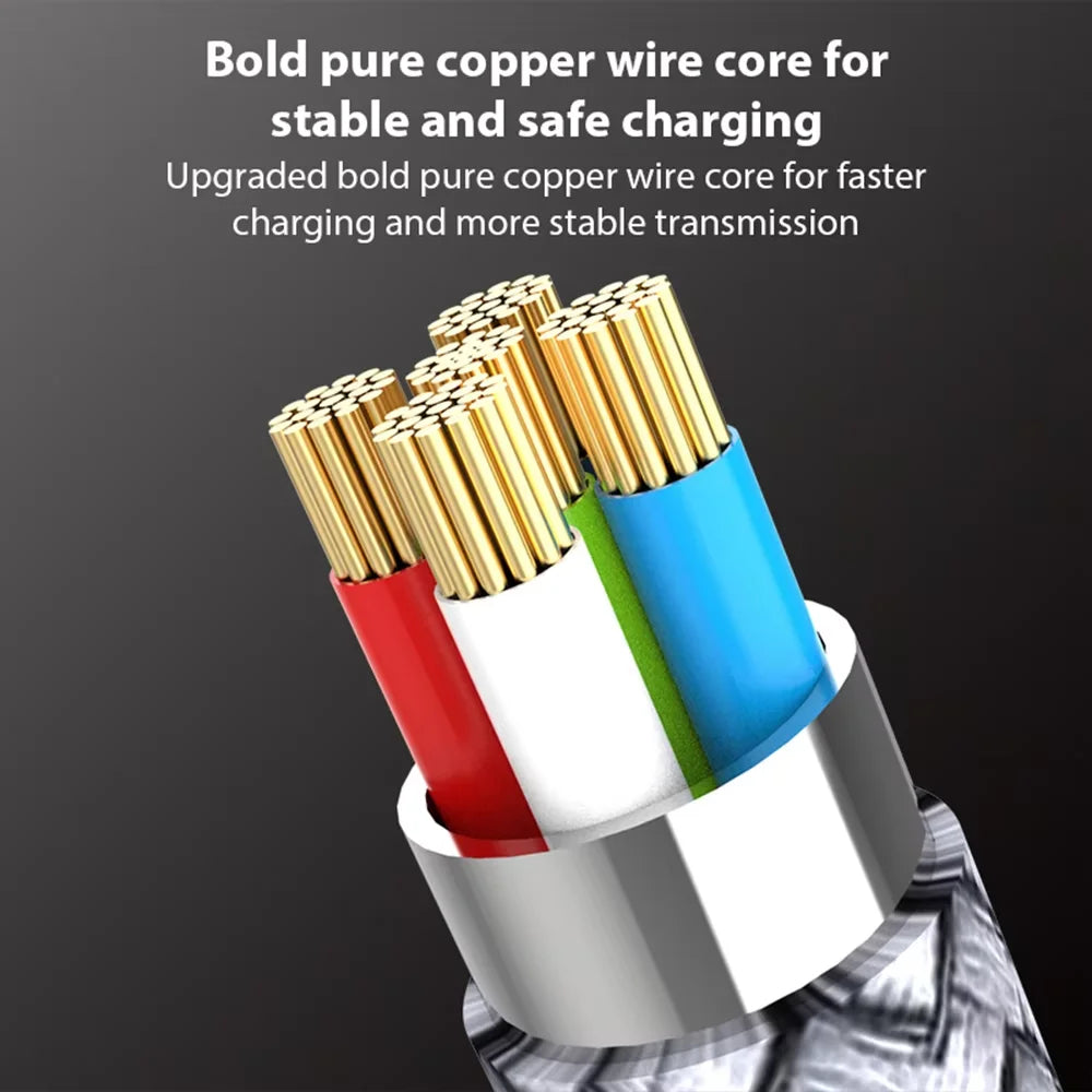 USB-C 6A Super Fast Charging Cable – 90° Elbow Game Cord USB-C Charging Cable Qst