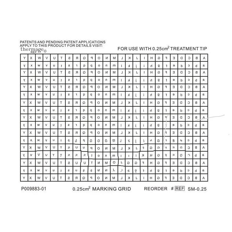 RF Beauty Marking Grid Paper 10PCS – Face, Body & Eye RF Beauty Accessory Qst