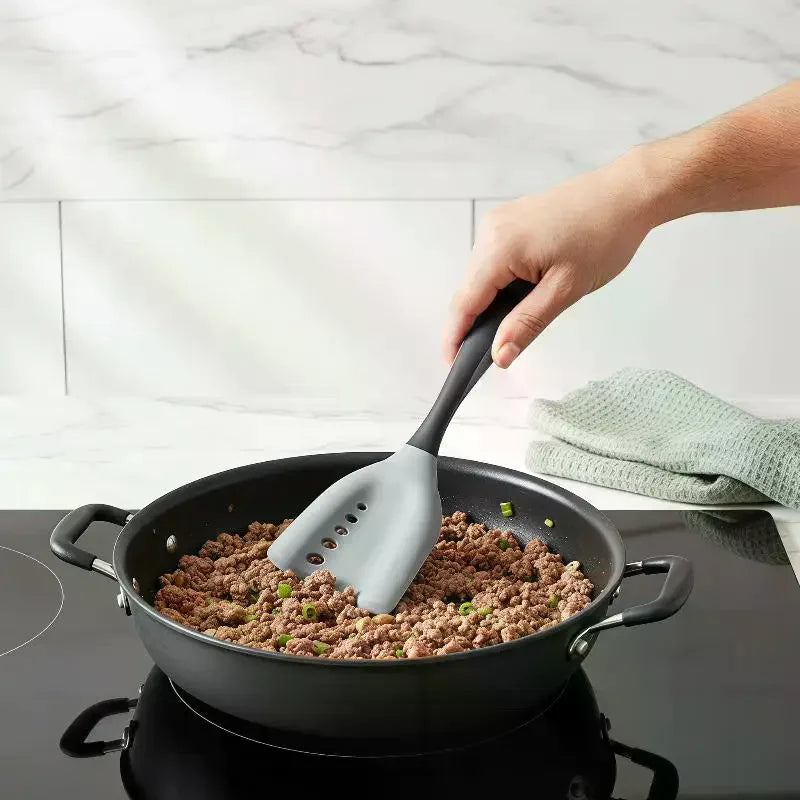 2-in-1 Silicone Meat Chopper Spatula with Oil Filter Meat Chopper Spatula Qme
