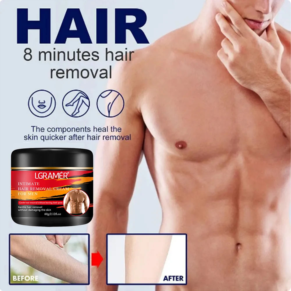 LGRAMER Men's Hair Removal Cream – Body, Arm & Armpit 60g Hair Removal Cream Qst