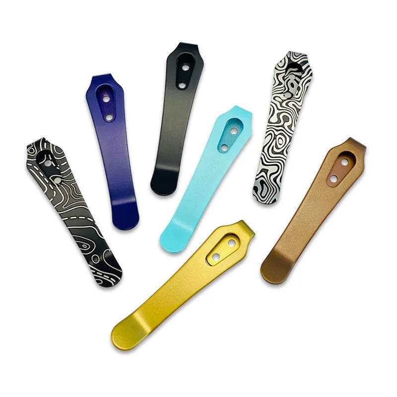 DIY Folding Knife Back Clip – Stainless Steel Pocket Knife Holder Knife Clip Accessory Qst