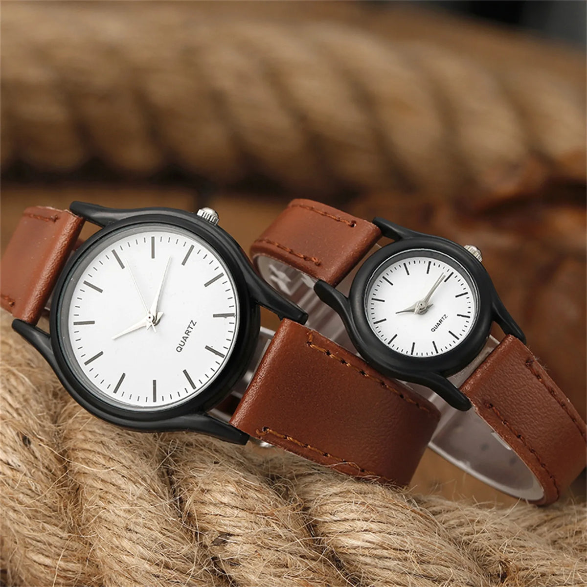 Couples Minimalist Leather Strap Quartz Watch | 17 Colors Quartz Wristwatch Qme