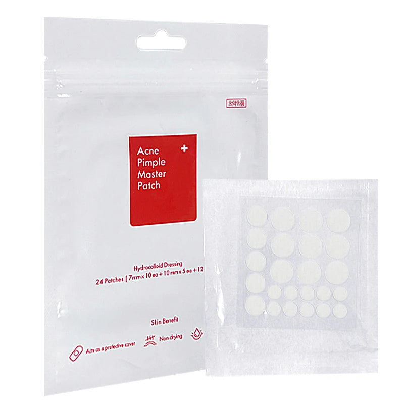 Hydrocolloid Acne Patches – Invisible Round Spot Stickers 24/36pc Acne Patch Qst white1