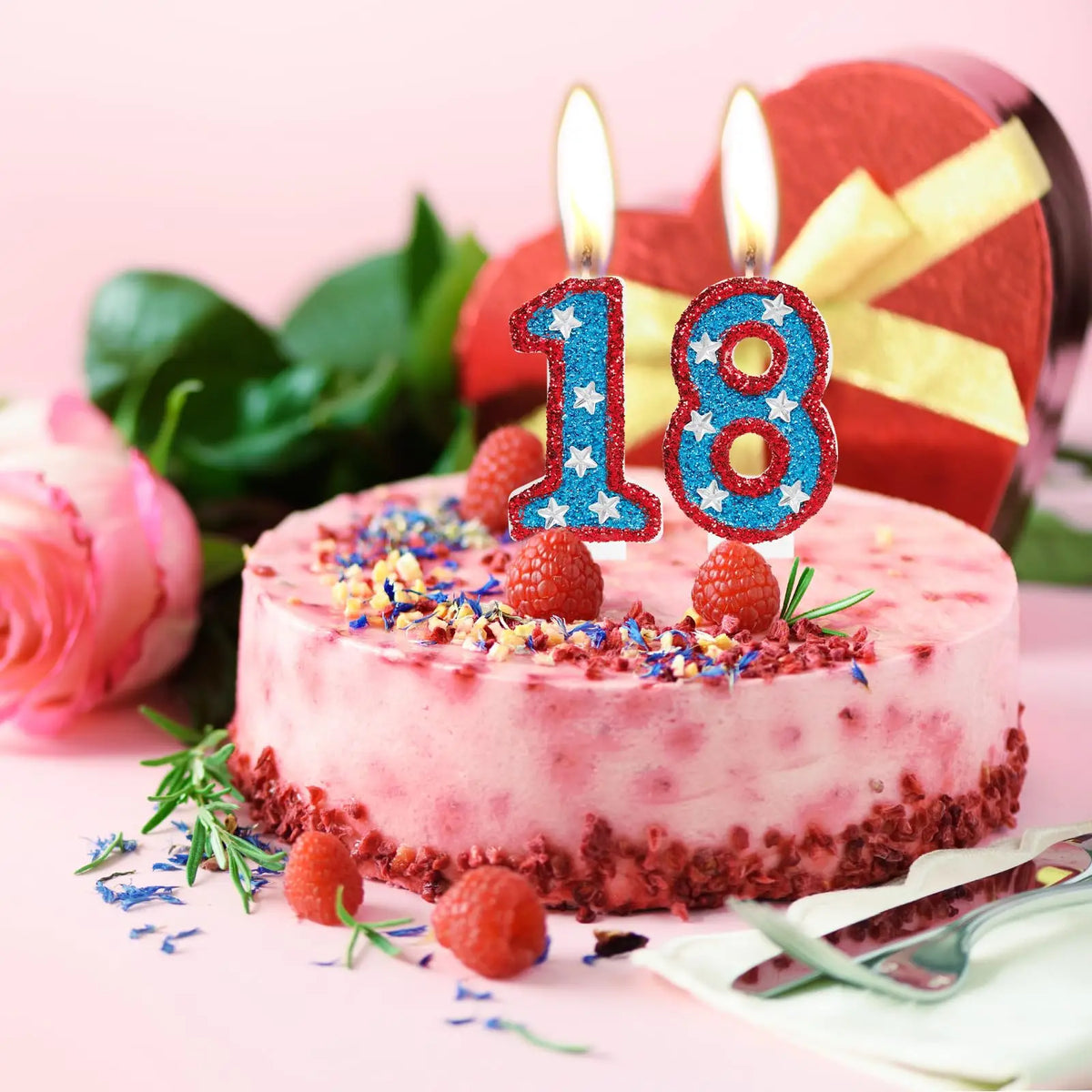Superhero Number Birthday Candles – Red Blue American Flag Birthday Number Candles Qst