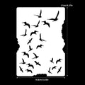 Reusable Bird Pattern Stencil for Scrapbooking & Card Making Craft Stencil Qme A4
