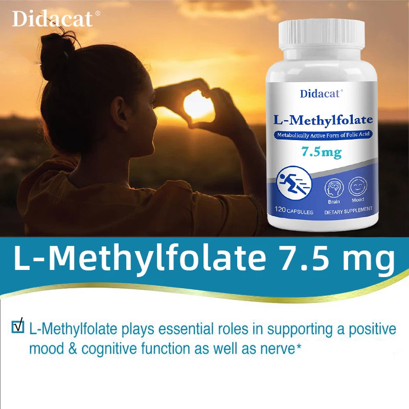 L-Methylfolate 7.5mg Max Potency – Activated B9, Non-GMO Folate Supplement Qst