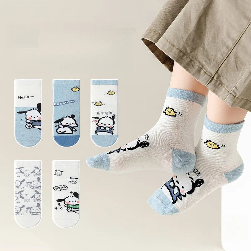 Hello Kitty Kuromi Novelty Socks – Unisex Cartoon Socks Novelty Print Socks Qme