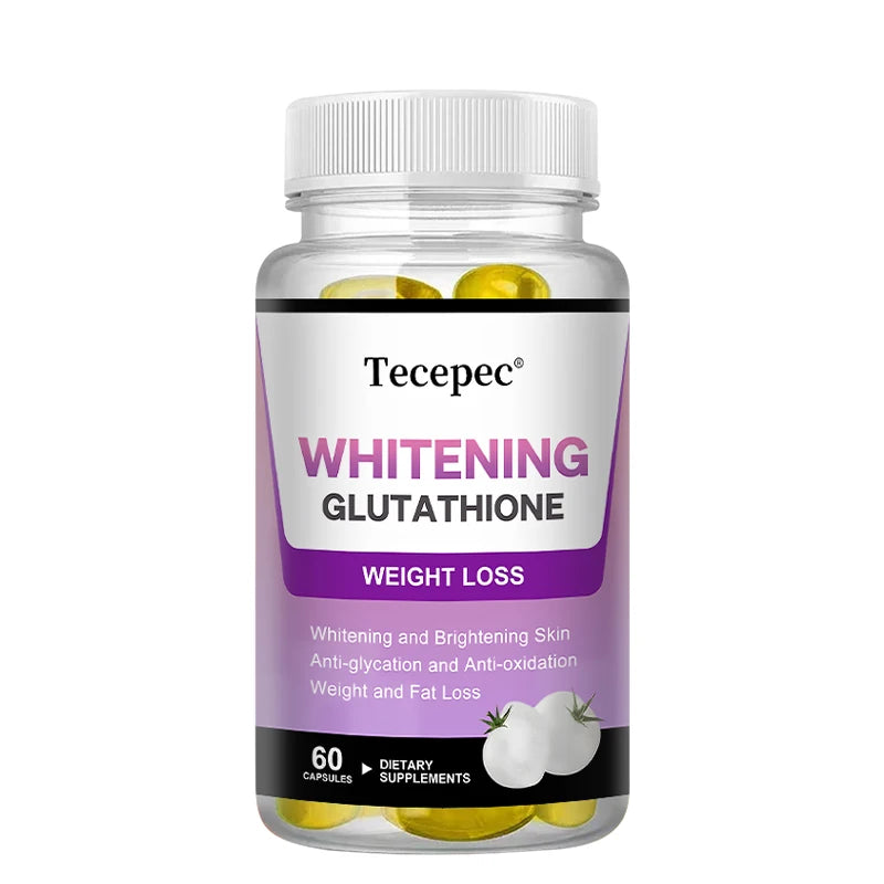 White Tomato Glutathione Capsules – Brightening Antioxidant Antioxidant Supplement Qst 60 count-1 bottle
