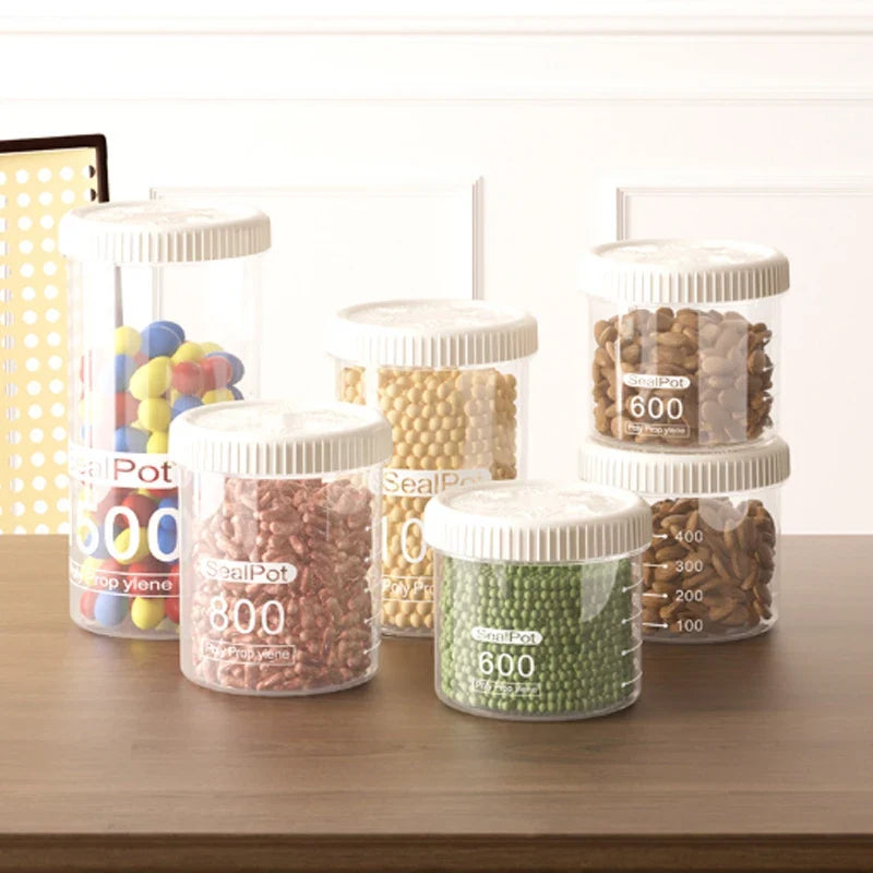 Airtight Kitchen Storage Jar for Beans, Flour, Pasta & Grains Food Storage Jar Qme