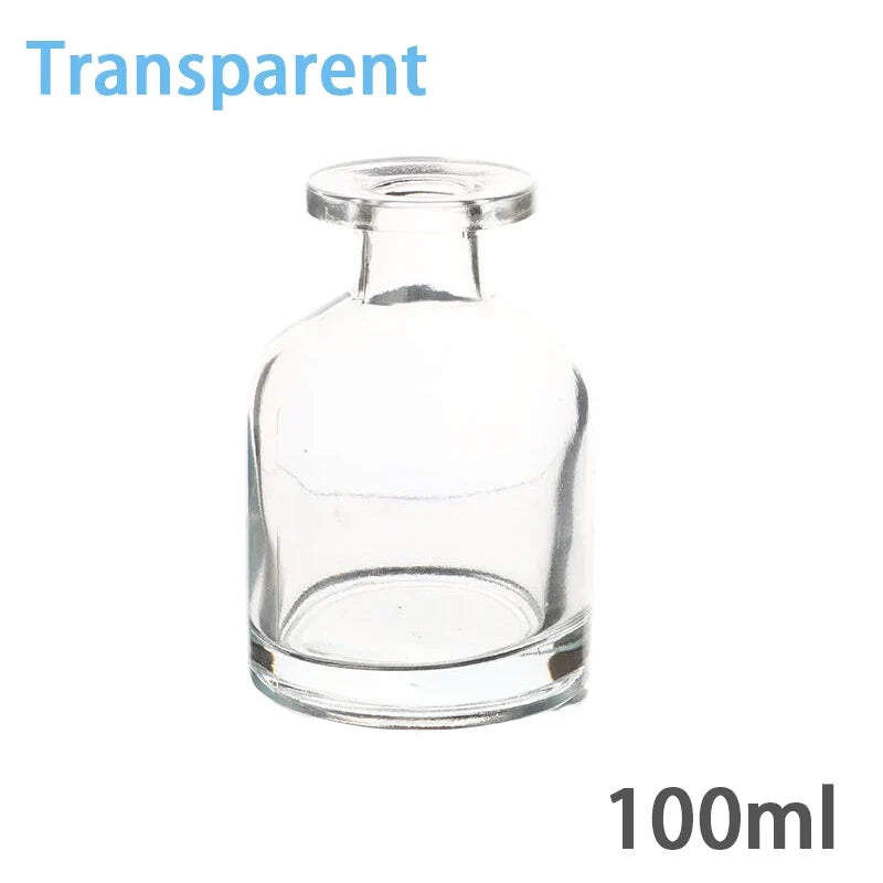 Glass Reed Diffuser Bottle with Rattan Sticks – 100ml Set Reed Diffuser Set Qme Transparent