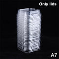 50Pcs Square Cupcake Liners & Lids – Disposable Baking Cups Baking Cups & Liners Qst 7