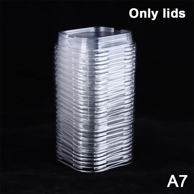 50Pcs Square Cupcake Liners & Lids – Disposable Baking Cups Baking Cups & Liners Qst 7