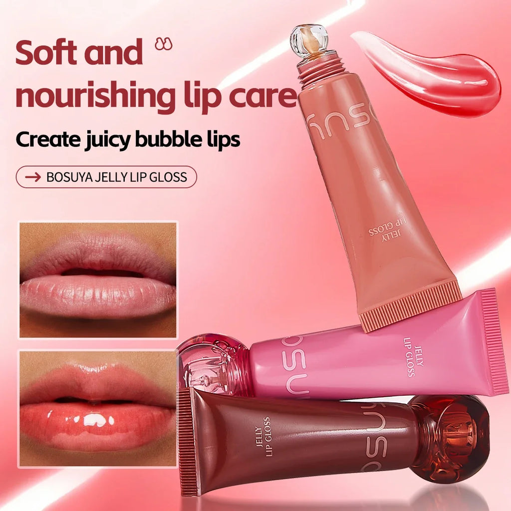 Moisturizing Jelly Lip Gloss – Waterproof & Non-Stick, 7 Shades Lip Gloss Qme