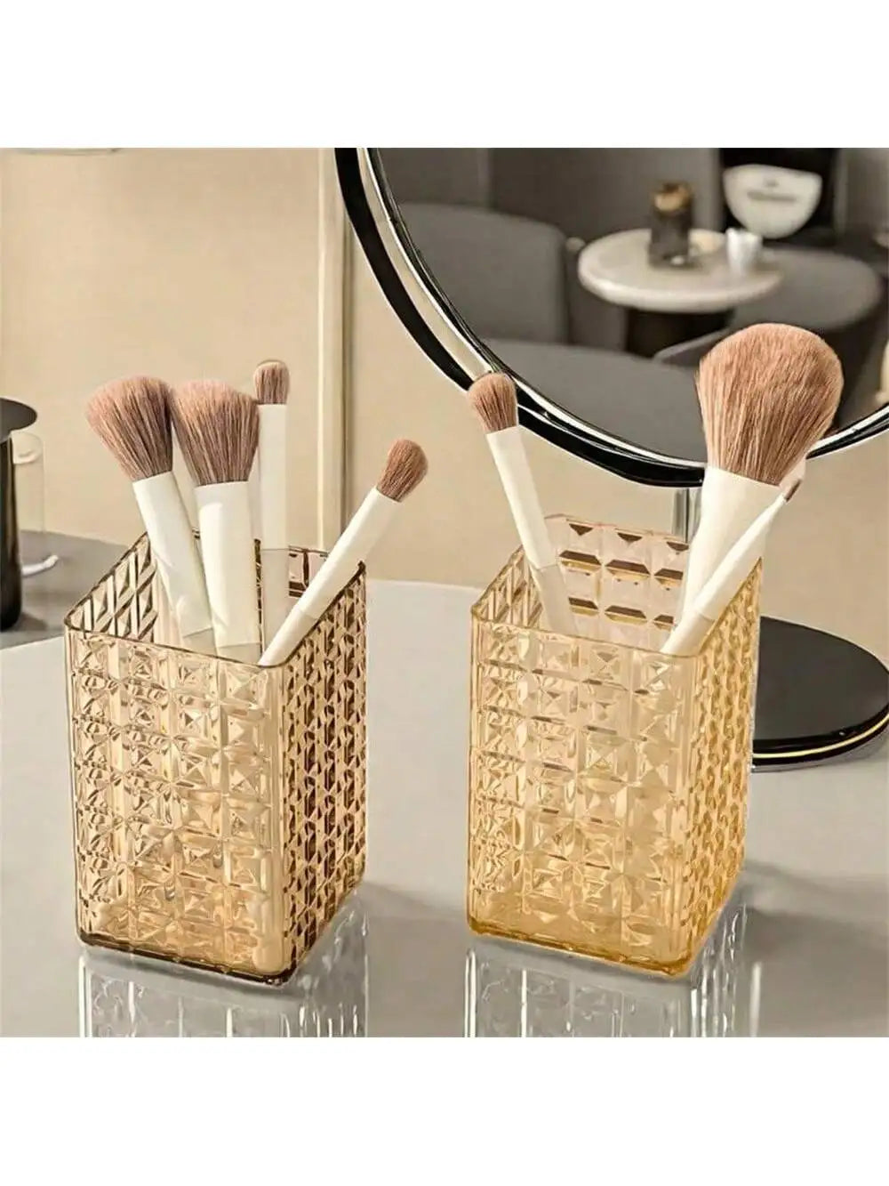 WORTHBUY Large Clear Cosmetic Storage Box & Makeup Organizer Cosmetic Organizer Box Qme