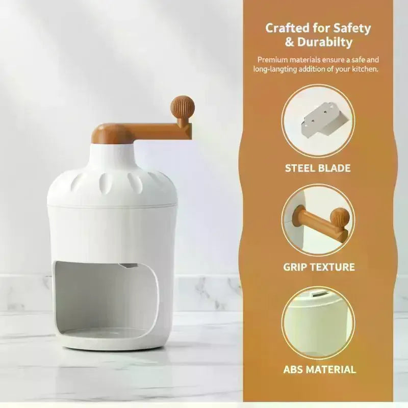Manual Hand-Crank Shaved Ice Maker & Crusher Machine Ice Crusher Machine Qme