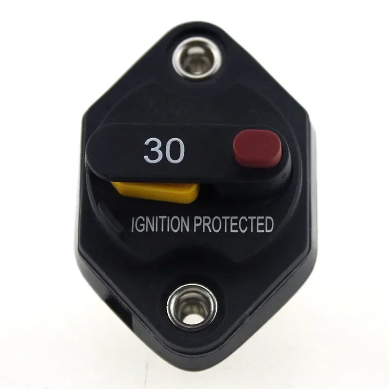 12-48V DC Circuit Breaker 30-80A Waterproof Manual Reset Car Boat DC Circuit Breaker Qme
