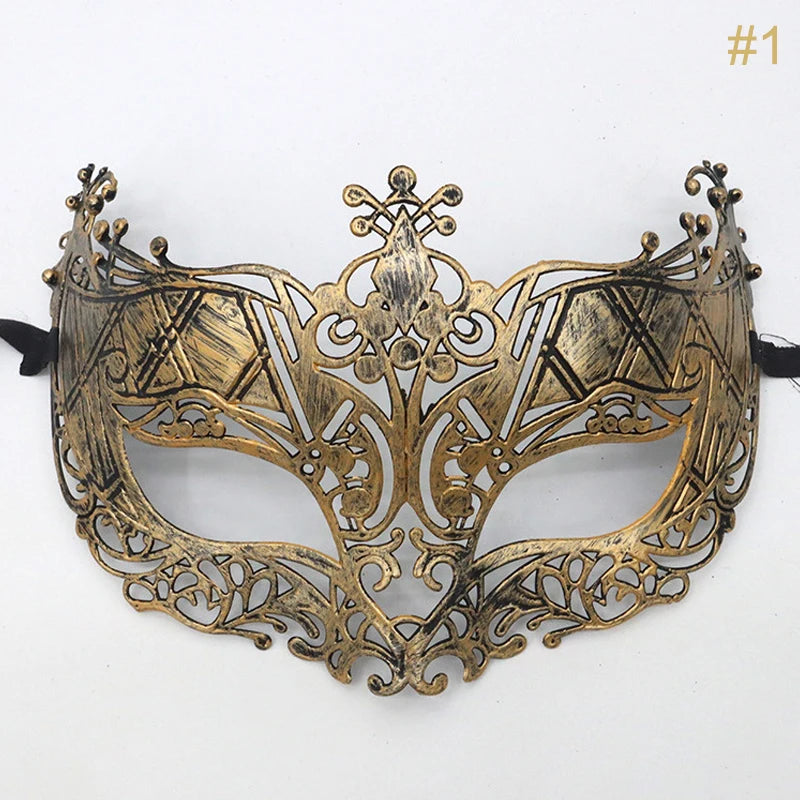 Vintage Masquerade Half Face Mask – Halloween & Party Costume Costume Mask Qst N1