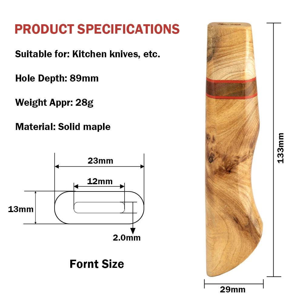 XITUO Wooden Resin DIY Knife Handles for Japanese Knives Knife Handle Blank Qst DB-260617A