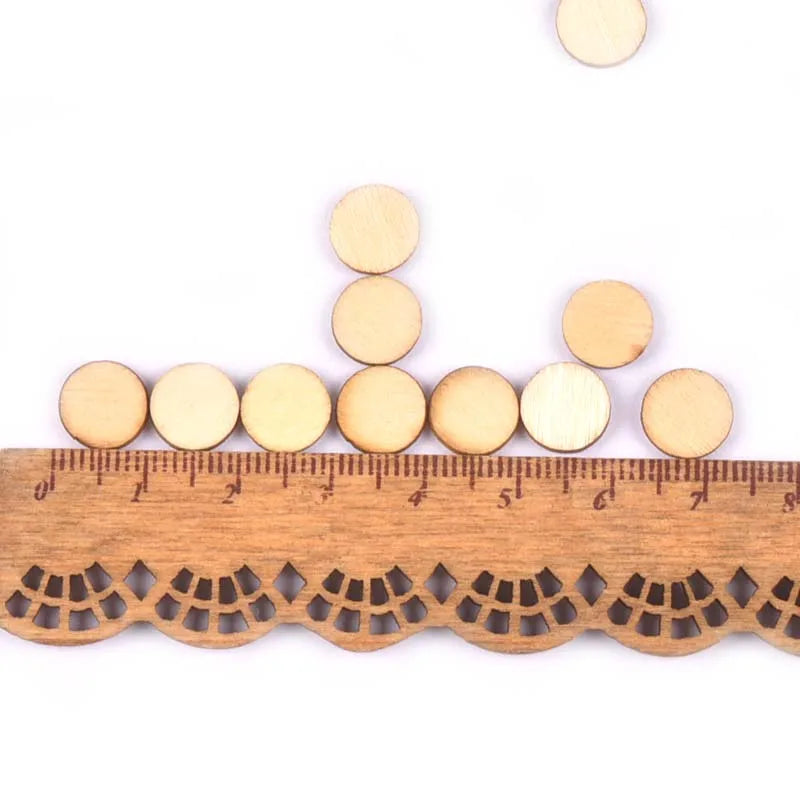 Mixed Round Wooden Discs for Scrapbooking & DIY Crafts Wooden Craft Discs Qme