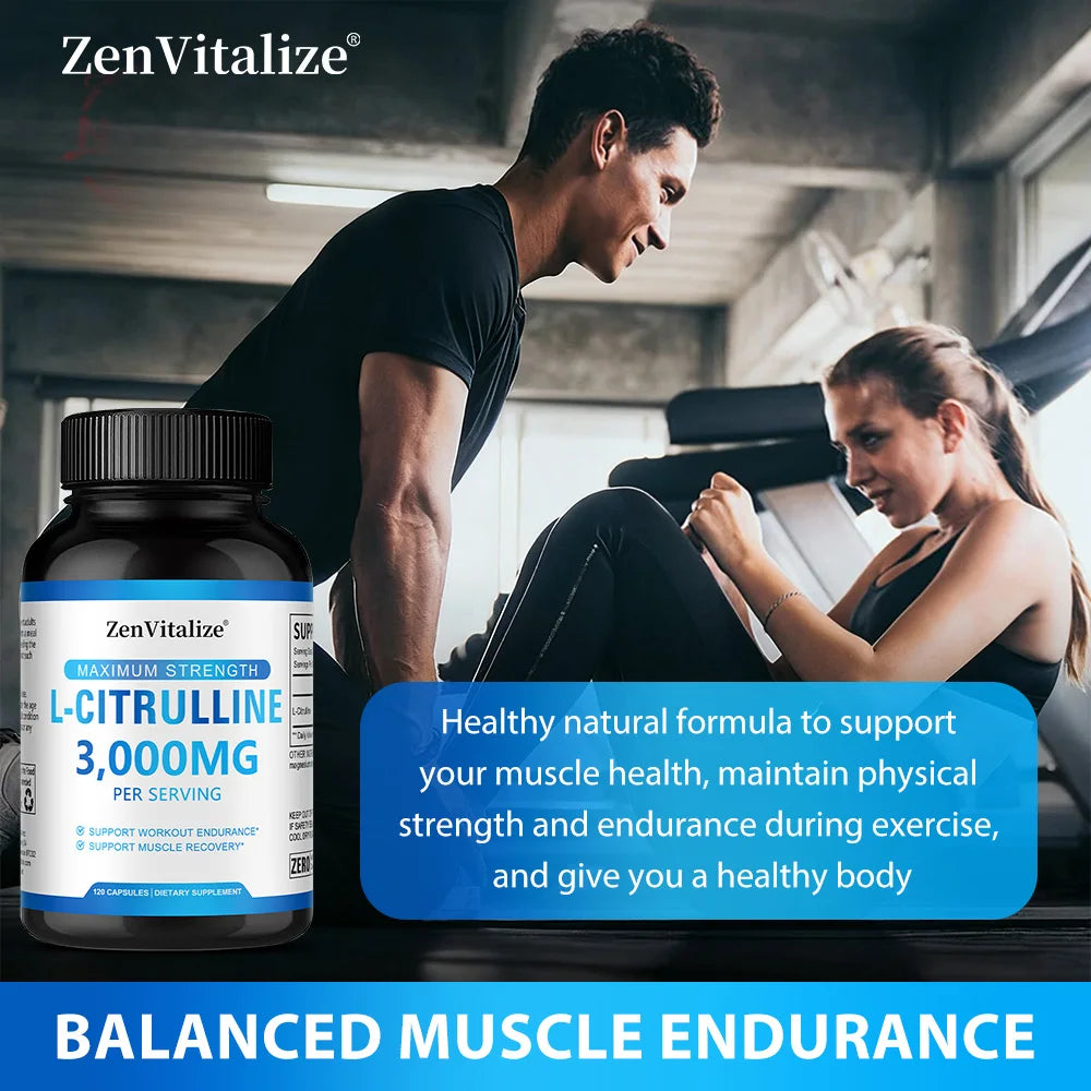 ZENVITALIZE L-Citrulline Supplement – Energy & Muscle Support Amino Acid Supplement Qst