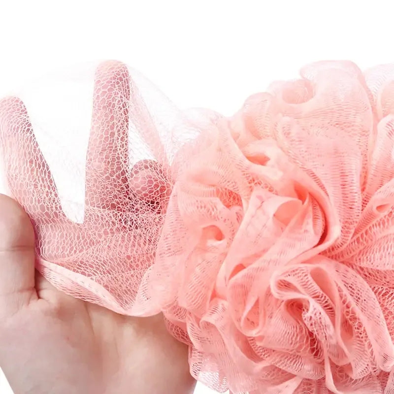 Colorful Mesh Pouf Shower Loofah Ball – Soft Bath Sponge Bath Loofah Sponge Qme